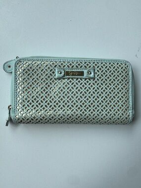 Jessica Simpson Mint Green Zip Around Wallet